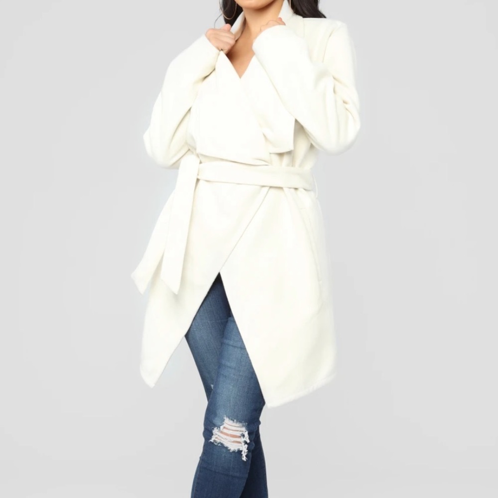Ivory wrap coat